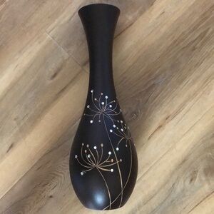 Decorative wooden vase